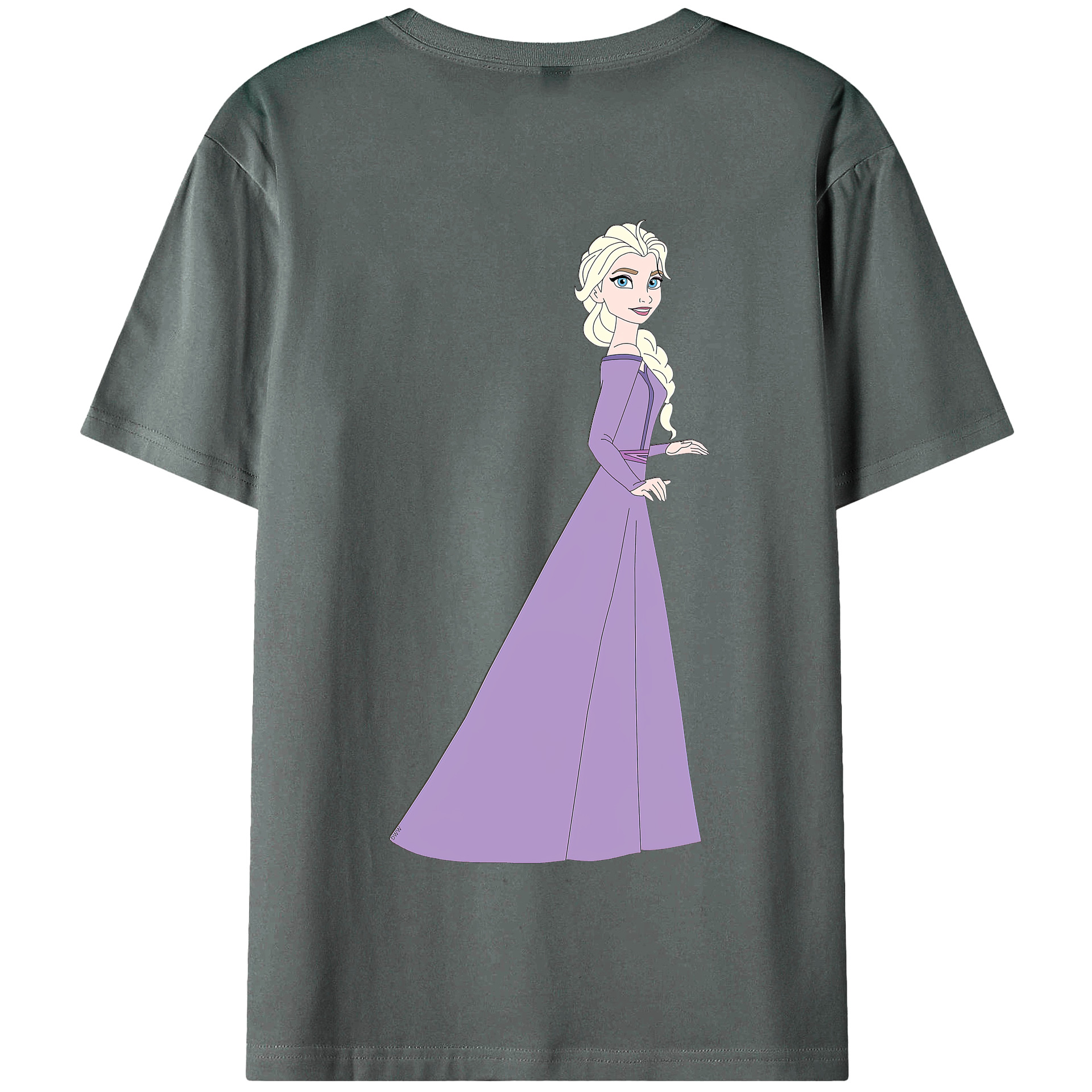 （画像用） アナと雪の女王 アンナ エルサ Frozen Anna Elsa 綿100％半袖Tシャツ（背面プリント）